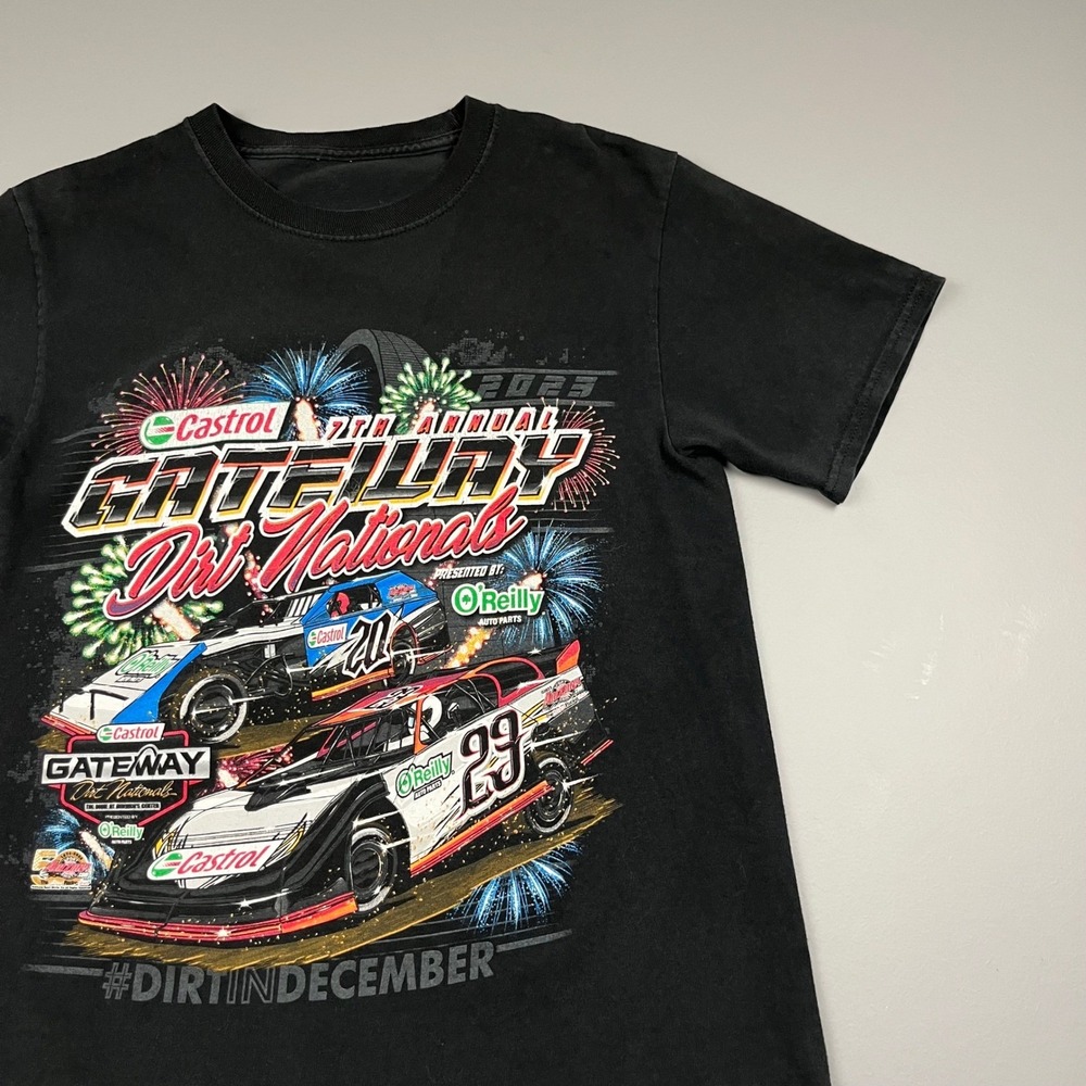 Gildan Gateway Dirt Nationals T-Shirt Youth S Black Racing 2023 Graphic Tee